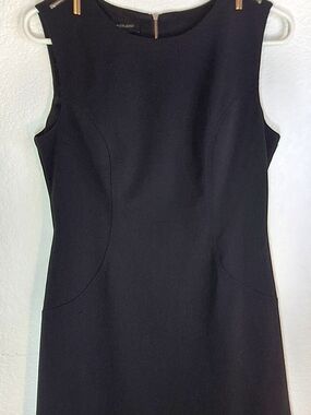 Black Sleeveless Midi Sheath Dress